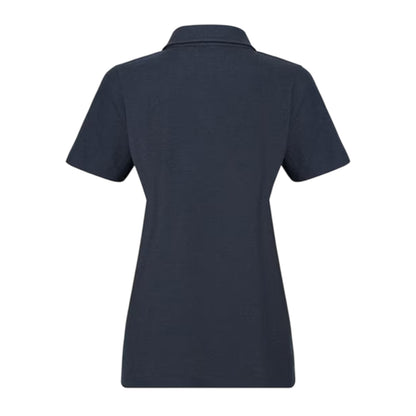 Navy - Back - Slazenger Womens-Ladies Logo Polycotton Polo Shirt