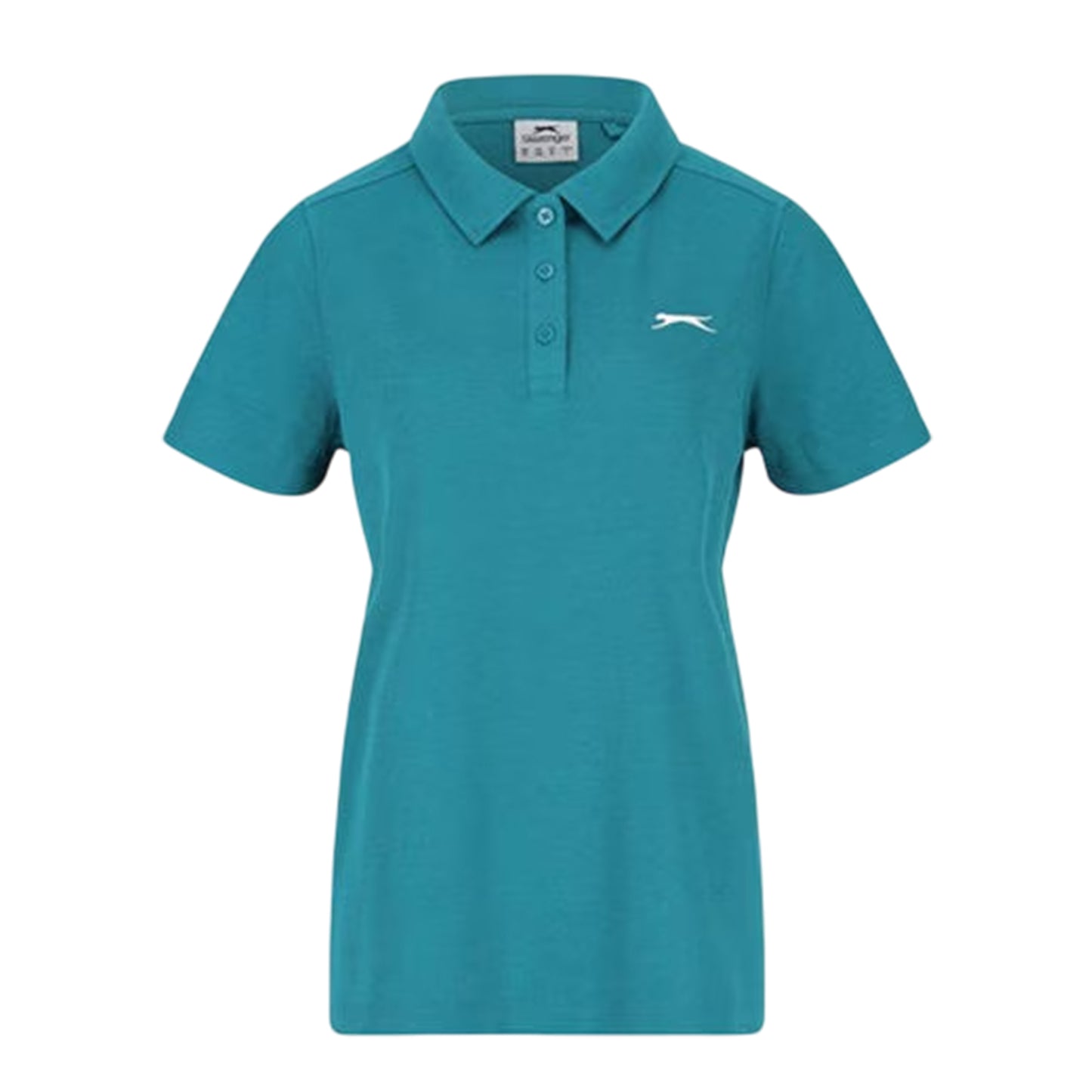Teal - Front - Slazenger Womens-Ladies Logo Polycotton Polo Shirt