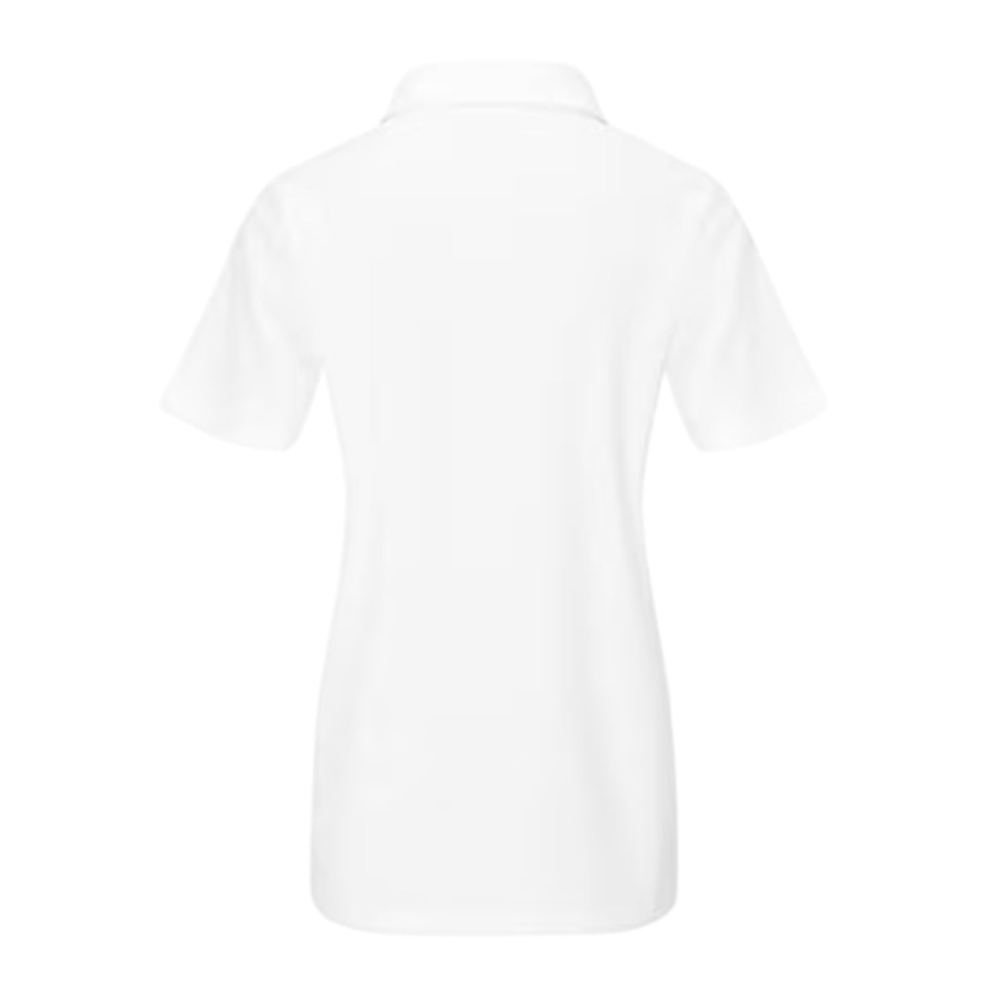 White - Back - Slazenger Womens-Ladies Logo Polycotton Polo Shirt