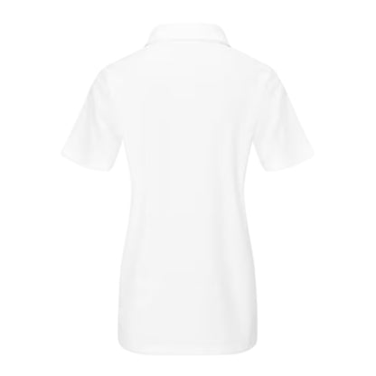White - Back - Slazenger Womens-Ladies Logo Polycotton Polo Shirt