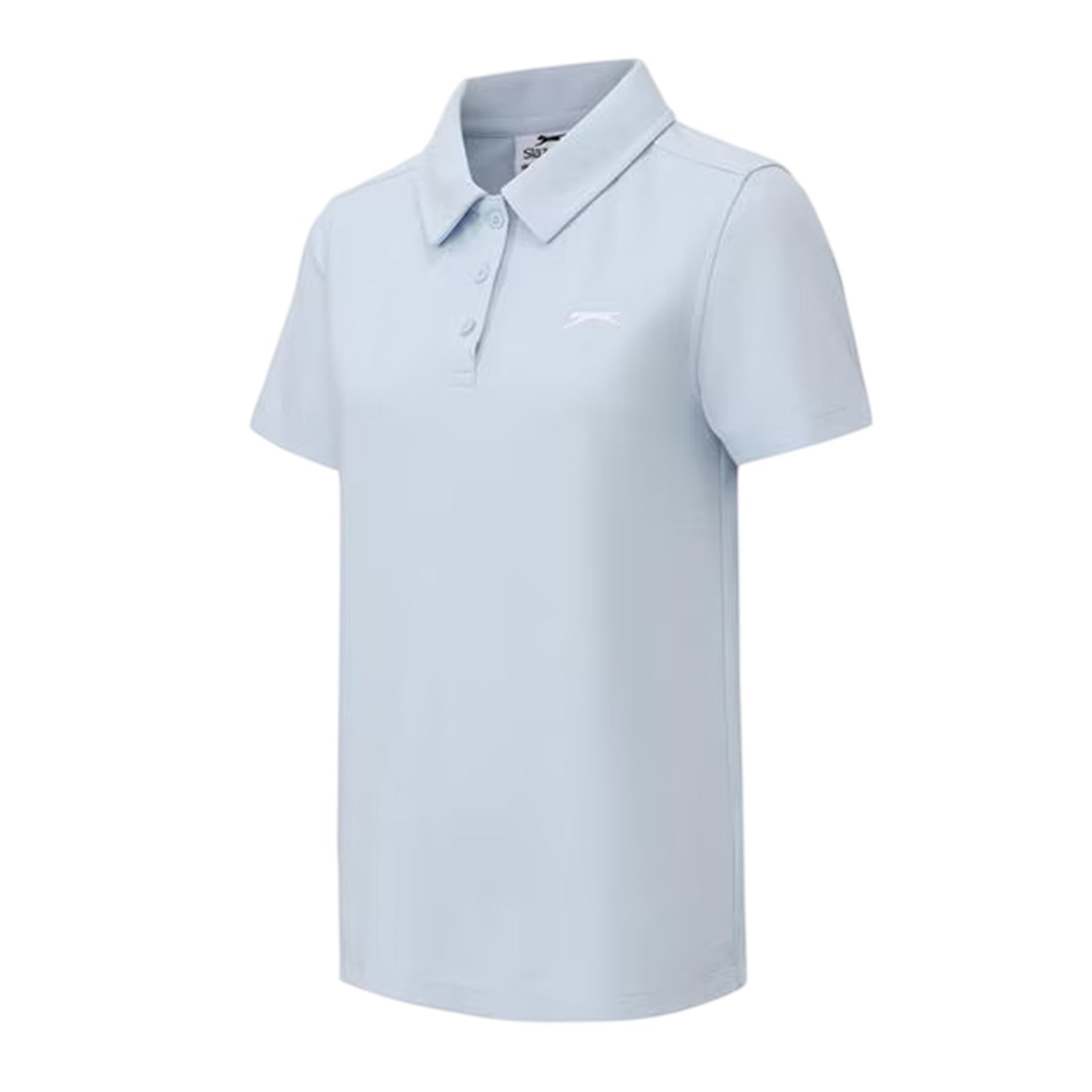 Baby Blue - Side - Slazenger Womens-Ladies Logo Polycotton Polo Shirt