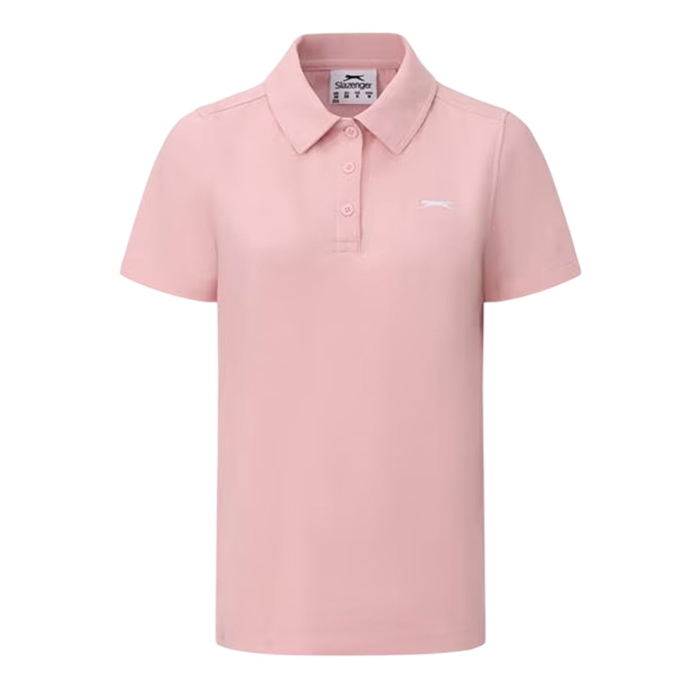 Baby Pink - Front - Slazenger Womens-Ladies Logo Polycotton Polo Shirt