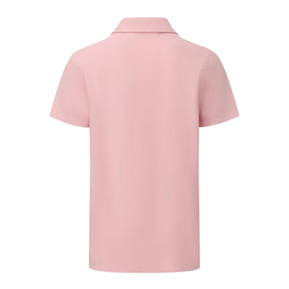 Baby Pink - Back - Slazenger Womens-Ladies Logo Polycotton Polo Shirt