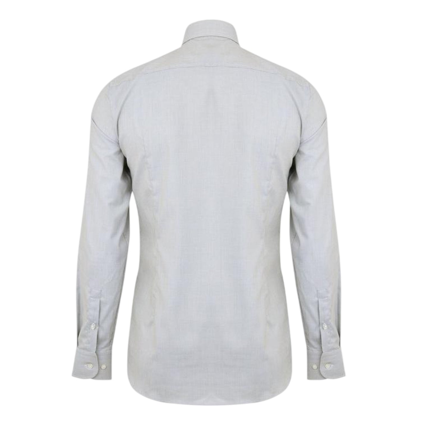 Light Grey - Back - Boss Mens Spread Collar Long-Sleeved Shirt