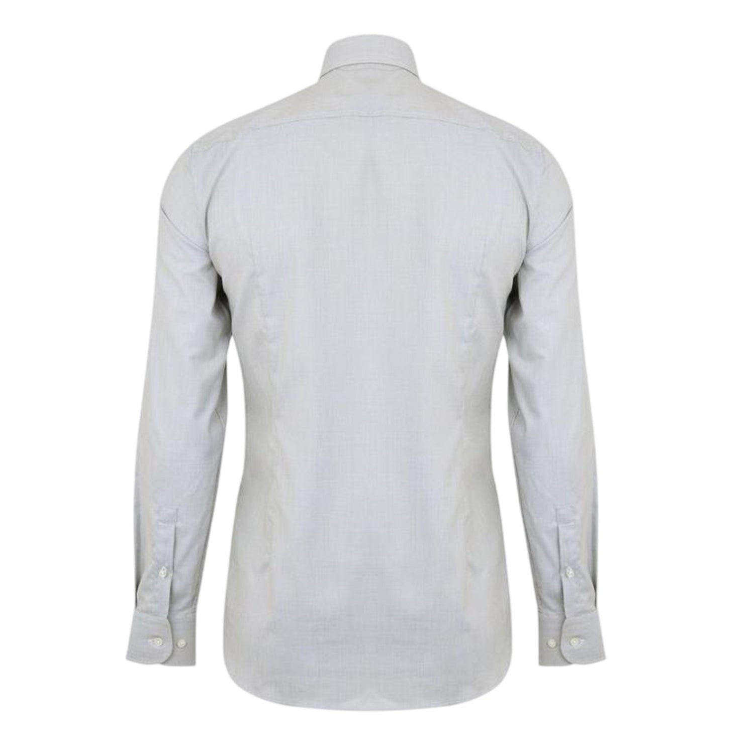 Light Grey - Back - Boss Mens Spread Collar Long-Sleeved Shirt