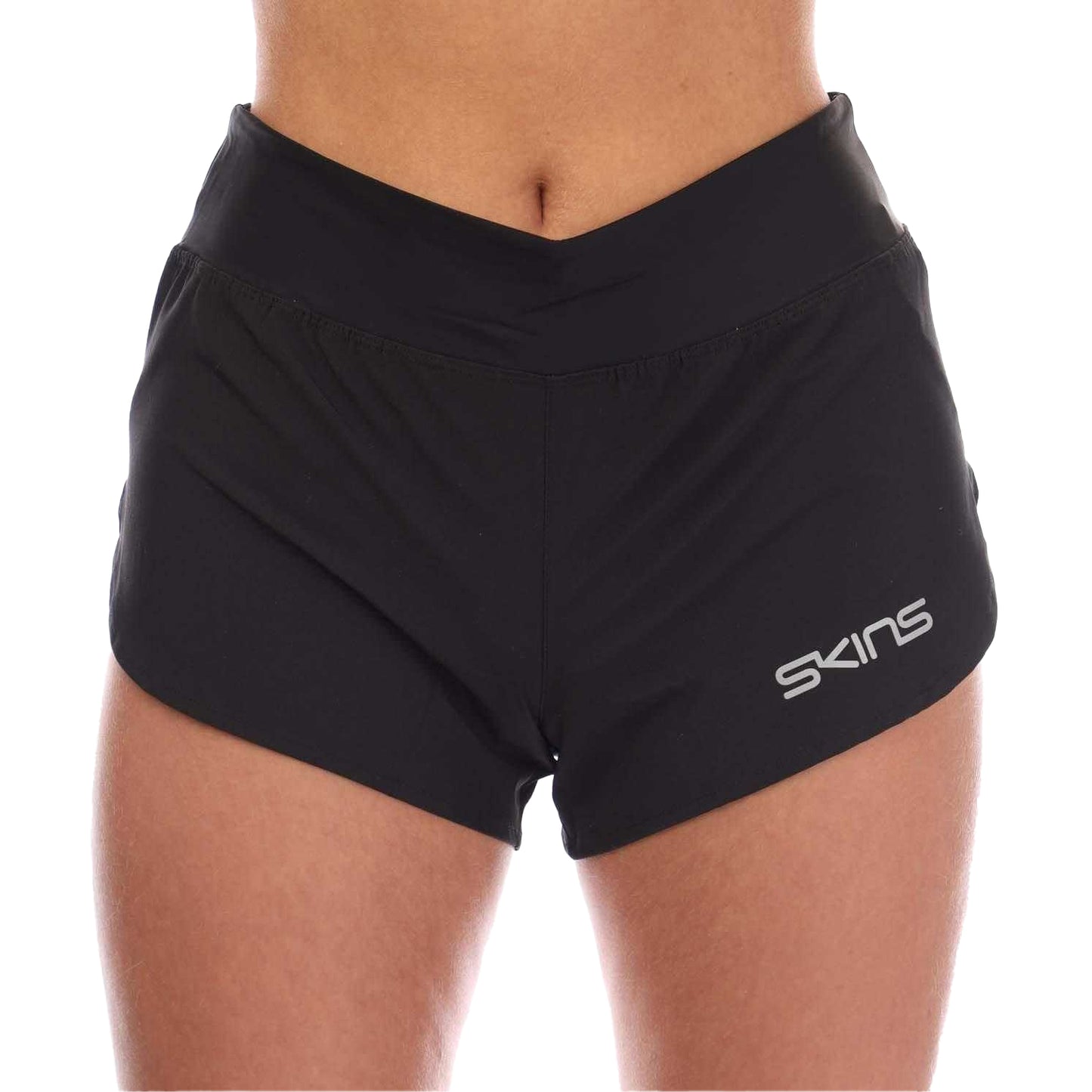 Black - Front - Skins Womens-Ladies Series-3 Running Shorts