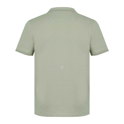 Beige - Back - Firetrap Mens Lazer Logo Cotton Polo Shirt
