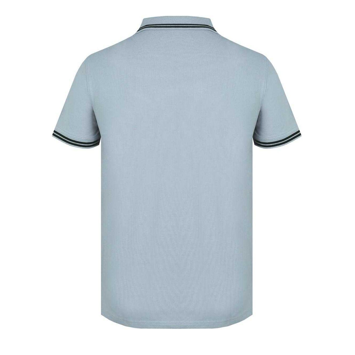 Blue-Black - Back - Firetrap Mens Lazer Logo Cotton Polo Shirt