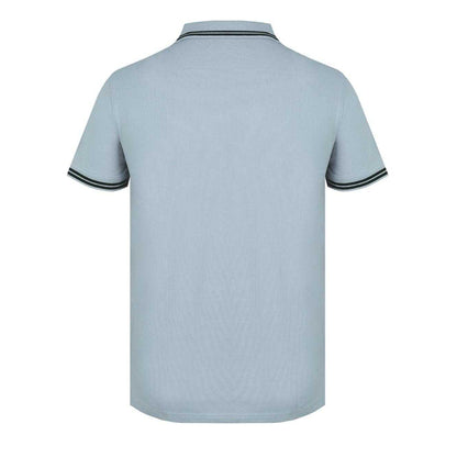 Blue-Black - Back - Firetrap Mens Lazer Logo Cotton Polo Shirt