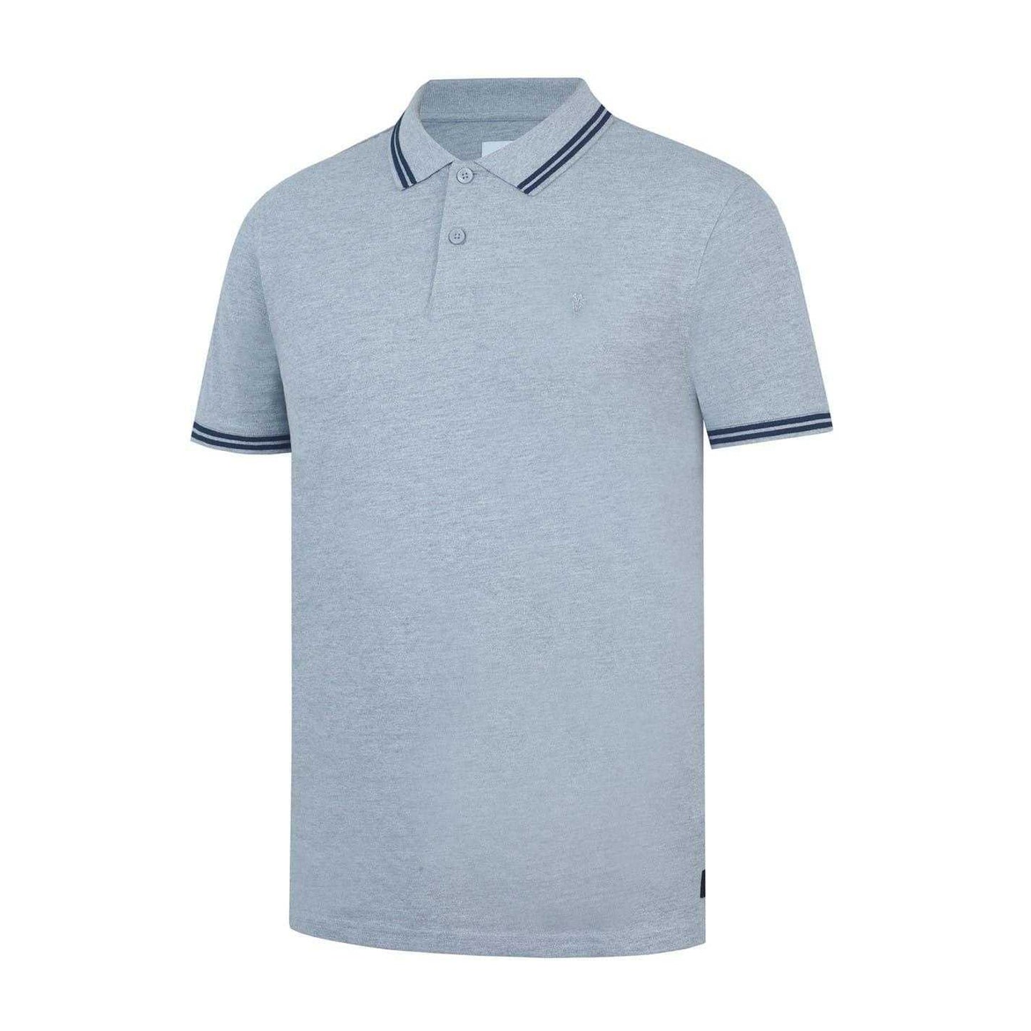 Grey Marl - Front - Firetrap Mens Lazer Logo Cotton Polo Shirt