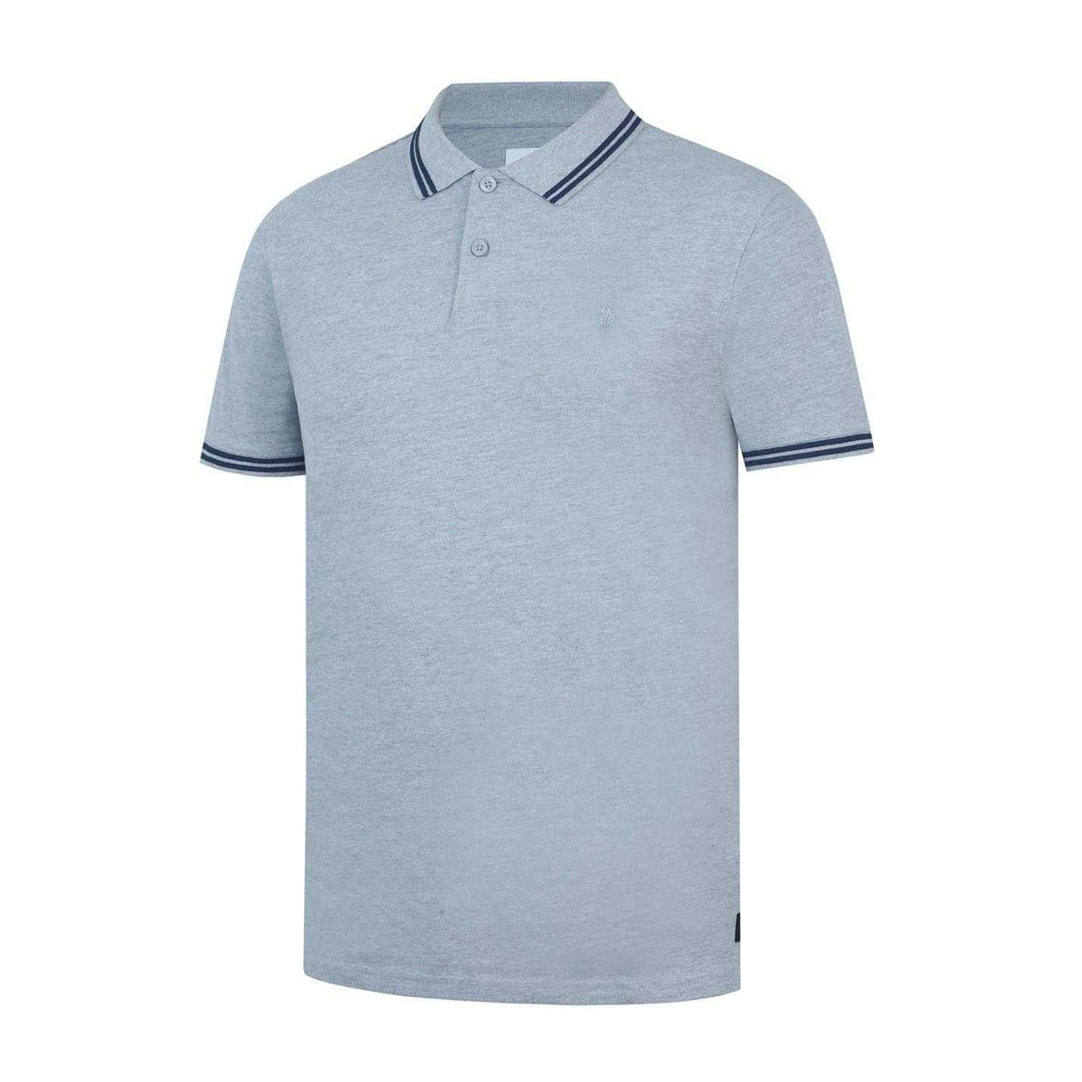 Grey Marl - Front - Firetrap Mens Lazer Logo Cotton Polo Shirt