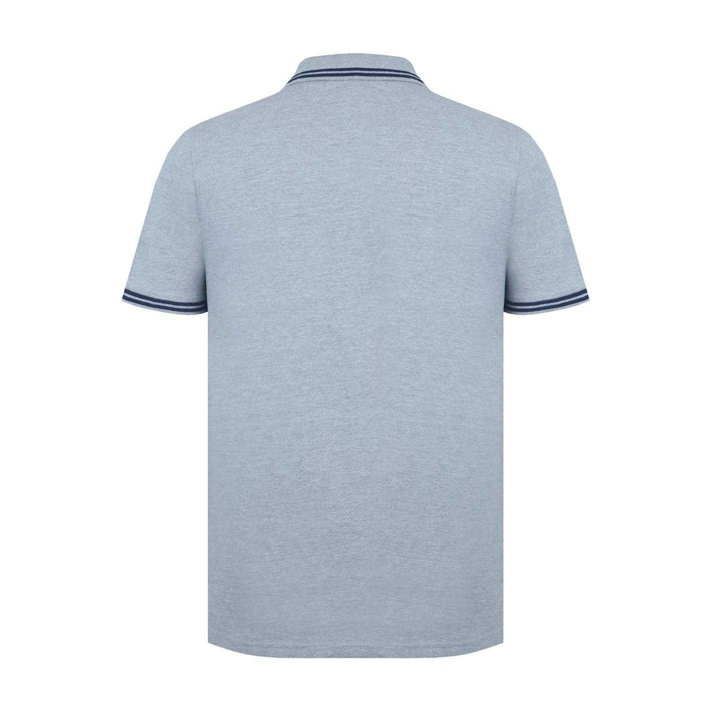 Grey Marl - Back - Firetrap Mens Lazer Logo Cotton Polo Shirt