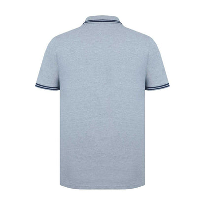 Grey Marl - Back - Firetrap Mens Lazer Logo Cotton Polo Shirt