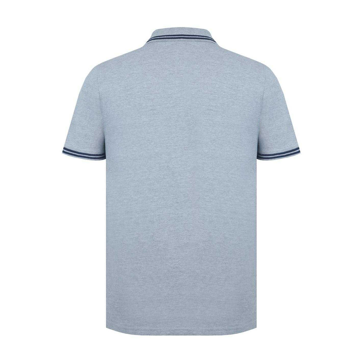 Grey Marl - Back - Firetrap Mens Lazer Logo Cotton Polo Shirt