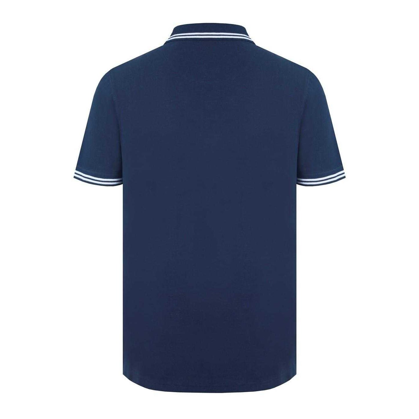Navy - Back - Firetrap Mens Lazer Logo Cotton Polo Shirt