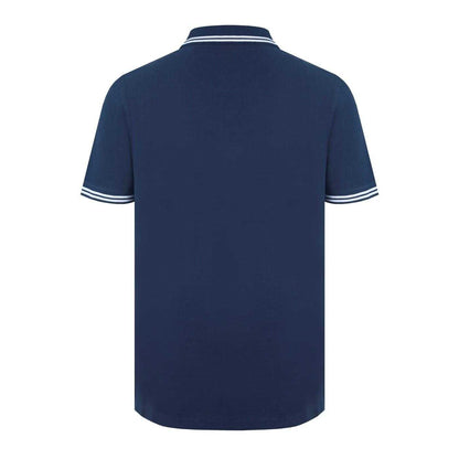 Navy - Back - Firetrap Mens Lazer Logo Cotton Polo Shirt