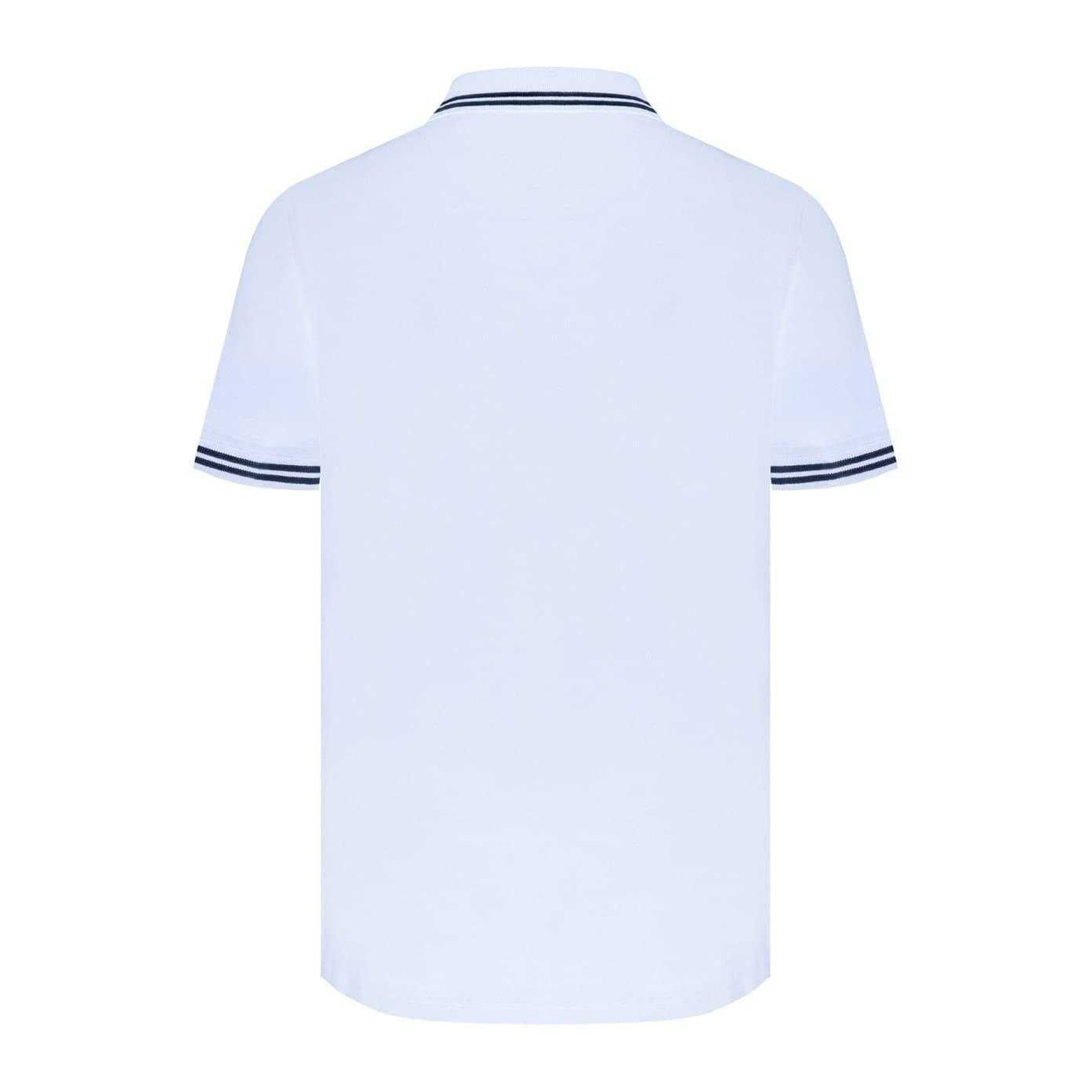 White - Back - Firetrap Mens Lazer Logo Cotton Polo Shirt