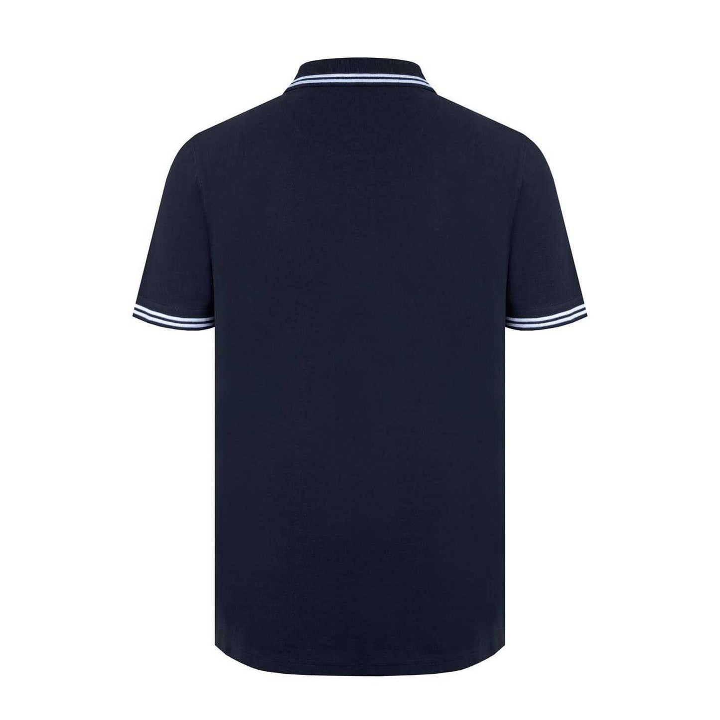 Black - Back - Firetrap Mens Lazer Logo Cotton Polo Shirt