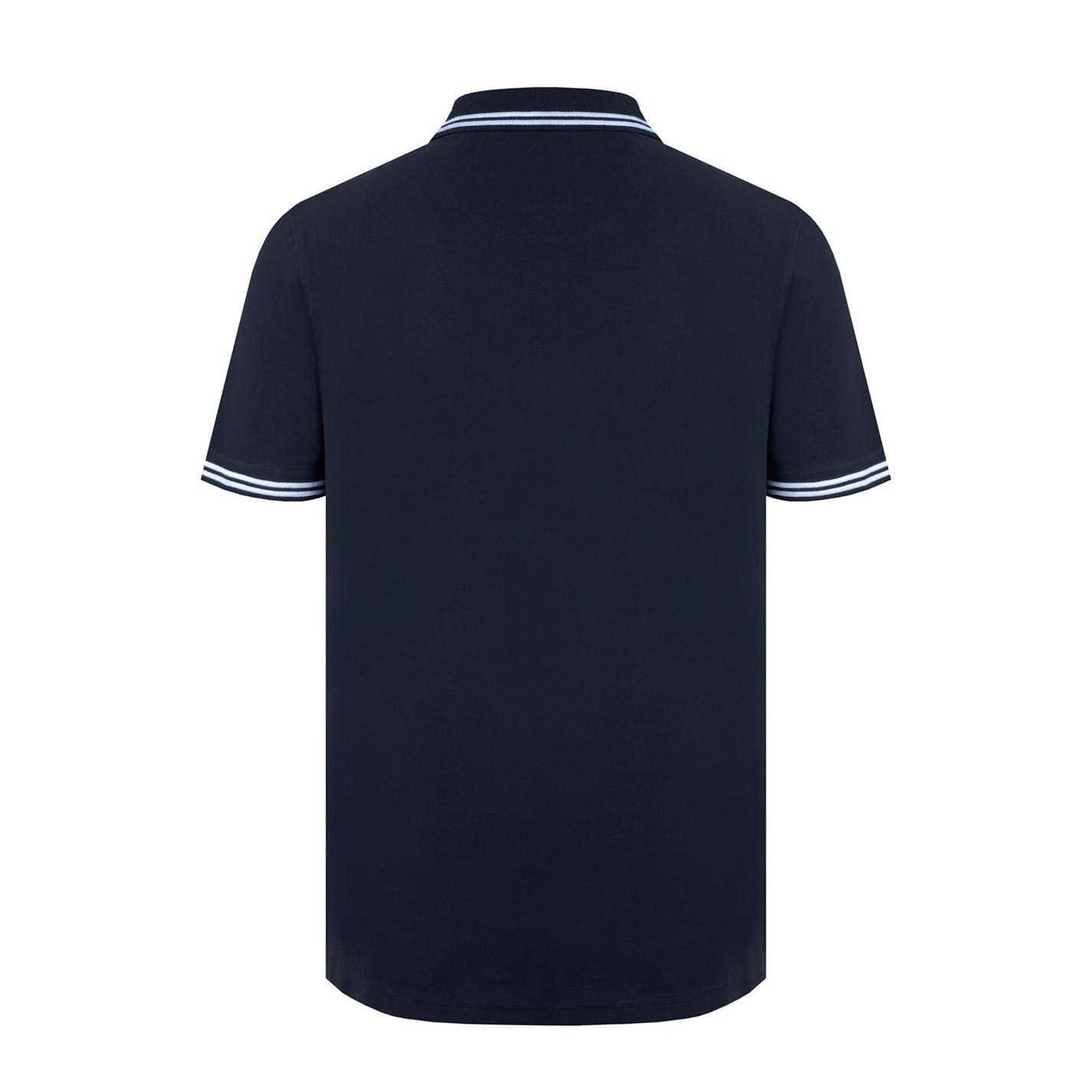 Black - Back - Firetrap Mens Lazer Logo Cotton Polo Shirt