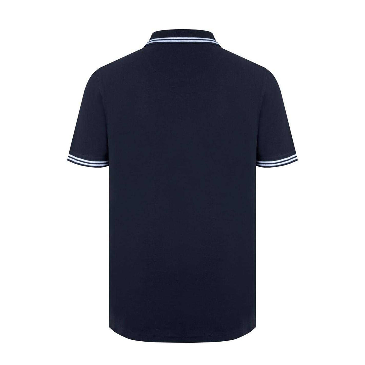 Black - Back - Firetrap Mens Lazer Logo Cotton Polo Shirt