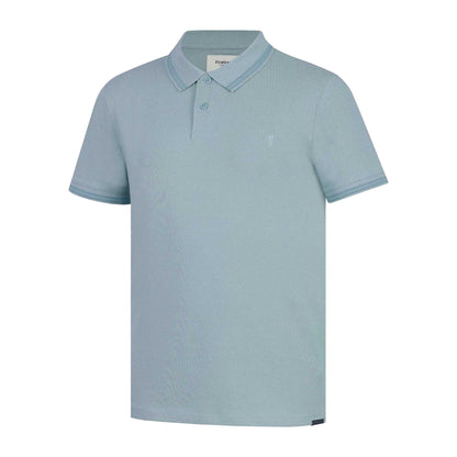 Blue - Side - Firetrap Mens Lazer Logo Cotton Polo Shirt