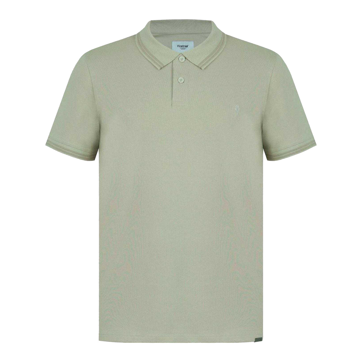 Beige - Front - Firetrap Mens Lazer Logo Cotton Polo Shirt