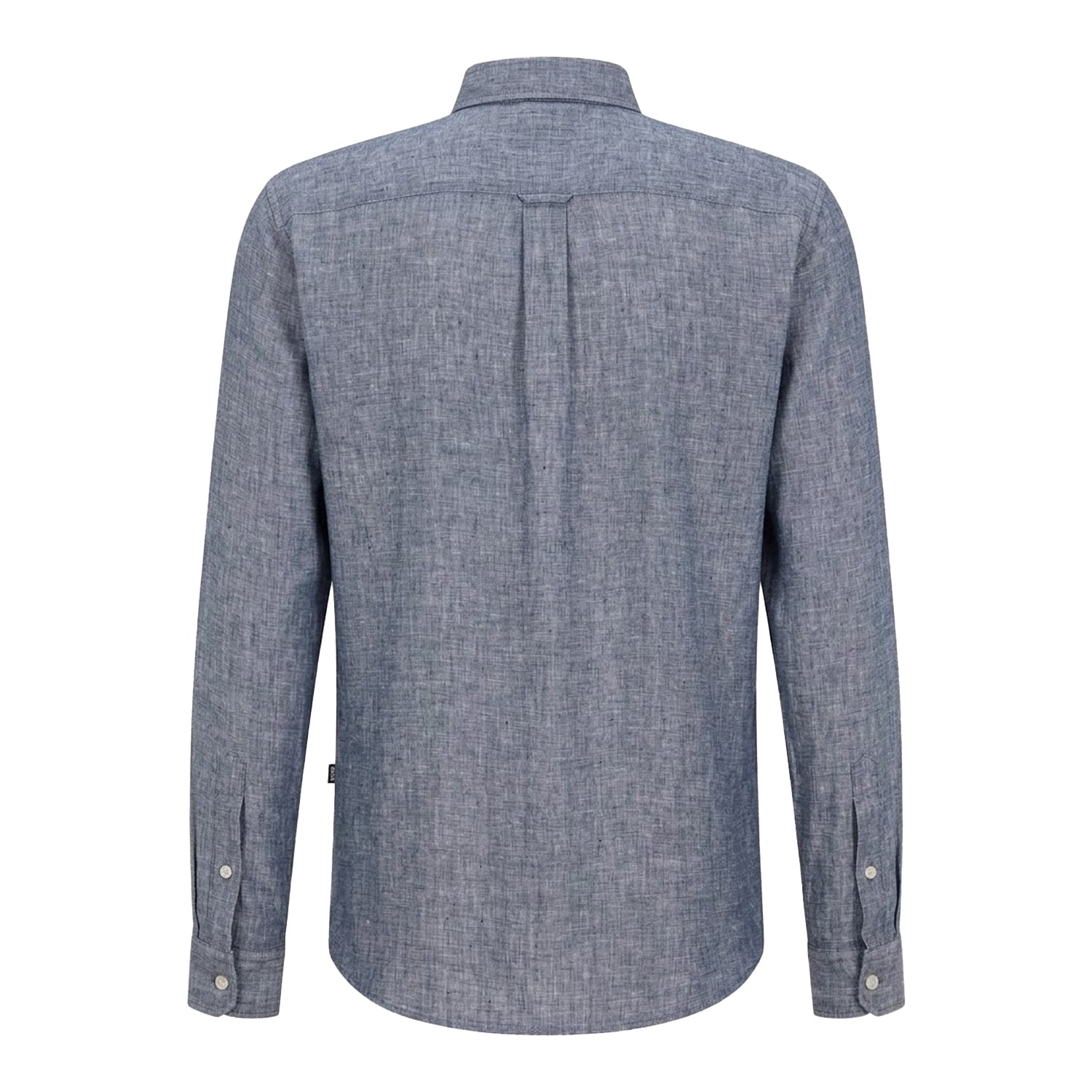 Dark Blue - Back - Boss Mens Liam Collared Long-Sleeved Shirt