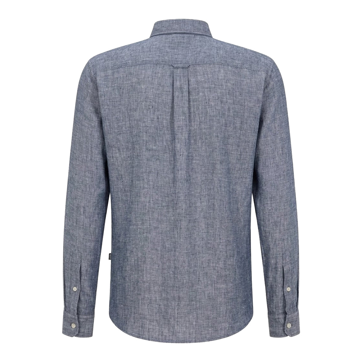 Dark Blue - Back - Boss Mens Liam Collared Long-Sleeved Shirt