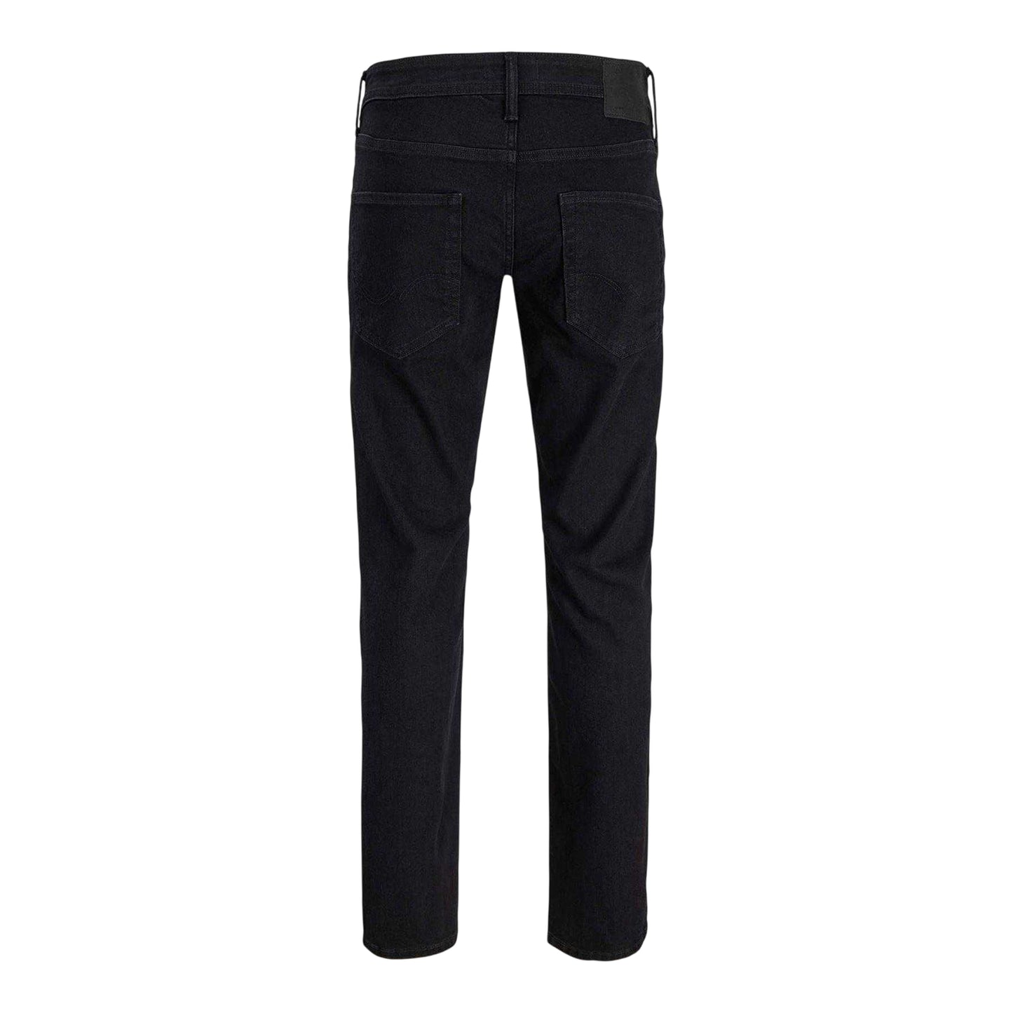 Black Denim - Back - Jack And Jones Mens Clark Original 5 Pockets Tapered Jeans