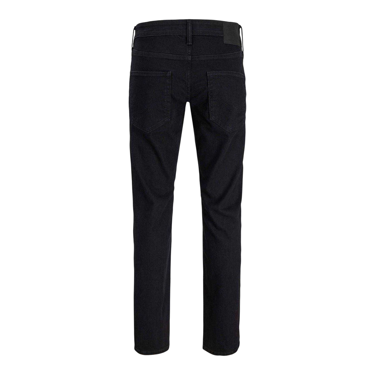 Black Denim - Back - Jack And Jones Mens Clark Original 5 Pockets Tapered Jeans