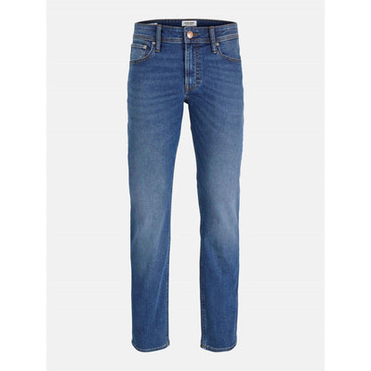 Blue Denim - Front - Jack And Jones Mens Clark Original 5 Pockets Tapered Jeans