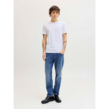Blue Denim - Side - Jack And Jones Mens Clark Original 5 Pockets Tapered Jeans