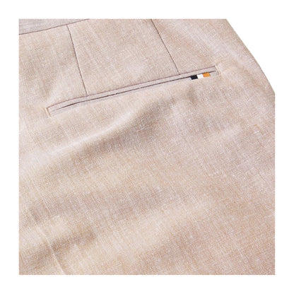 Medium Beige - Side - Boss Mens H-Genius 242 Tailored Trousers