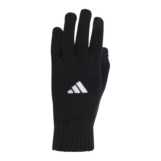 Black-White - Front - Adidas Mens Tiro League Football Gloves