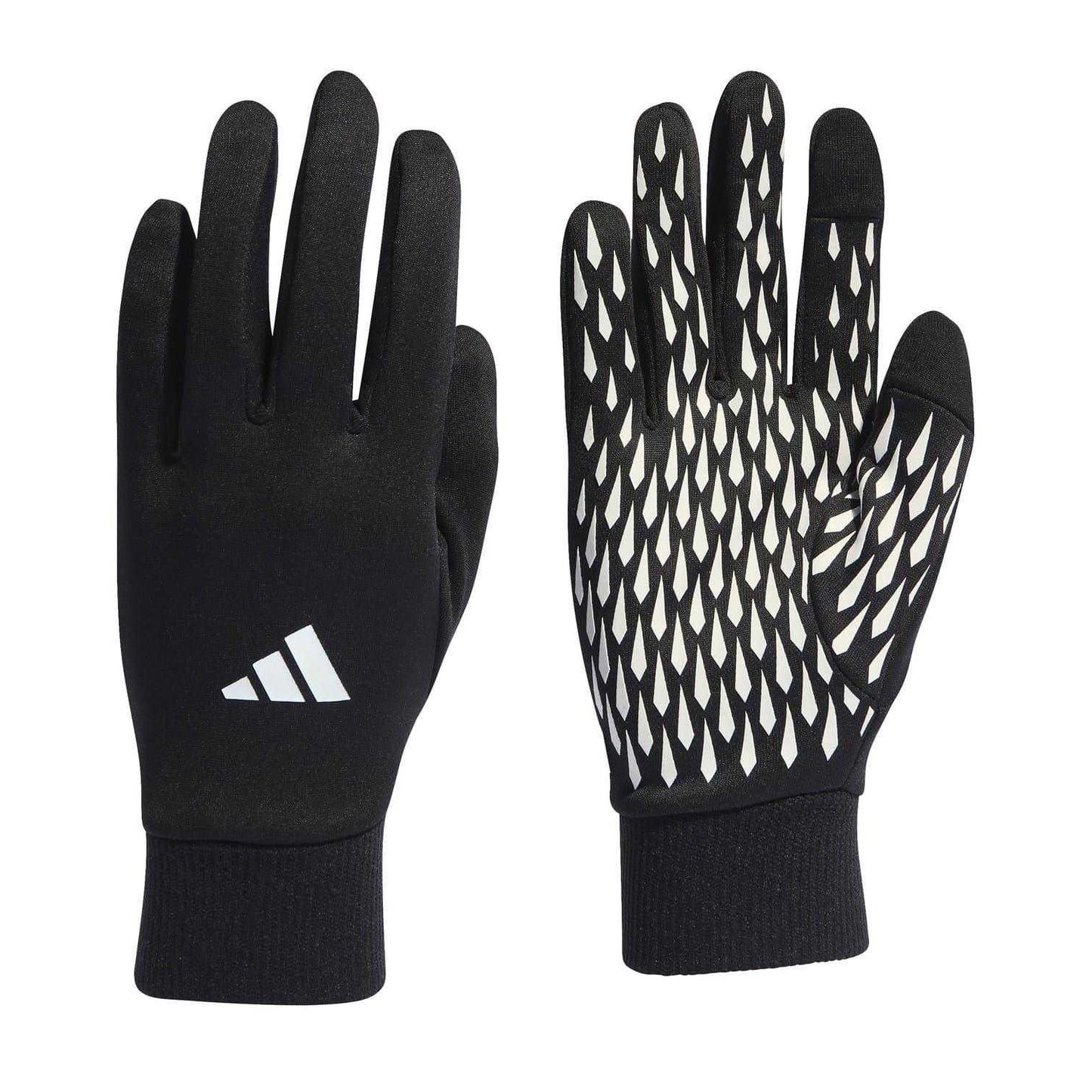 Black-White - Side - Adidas Unisex Adult Geometric Pattern Football Competition Gloves
