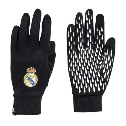 Black-White - Side - Adidas Unisex Adult Real Madrid CF Sports Gloves