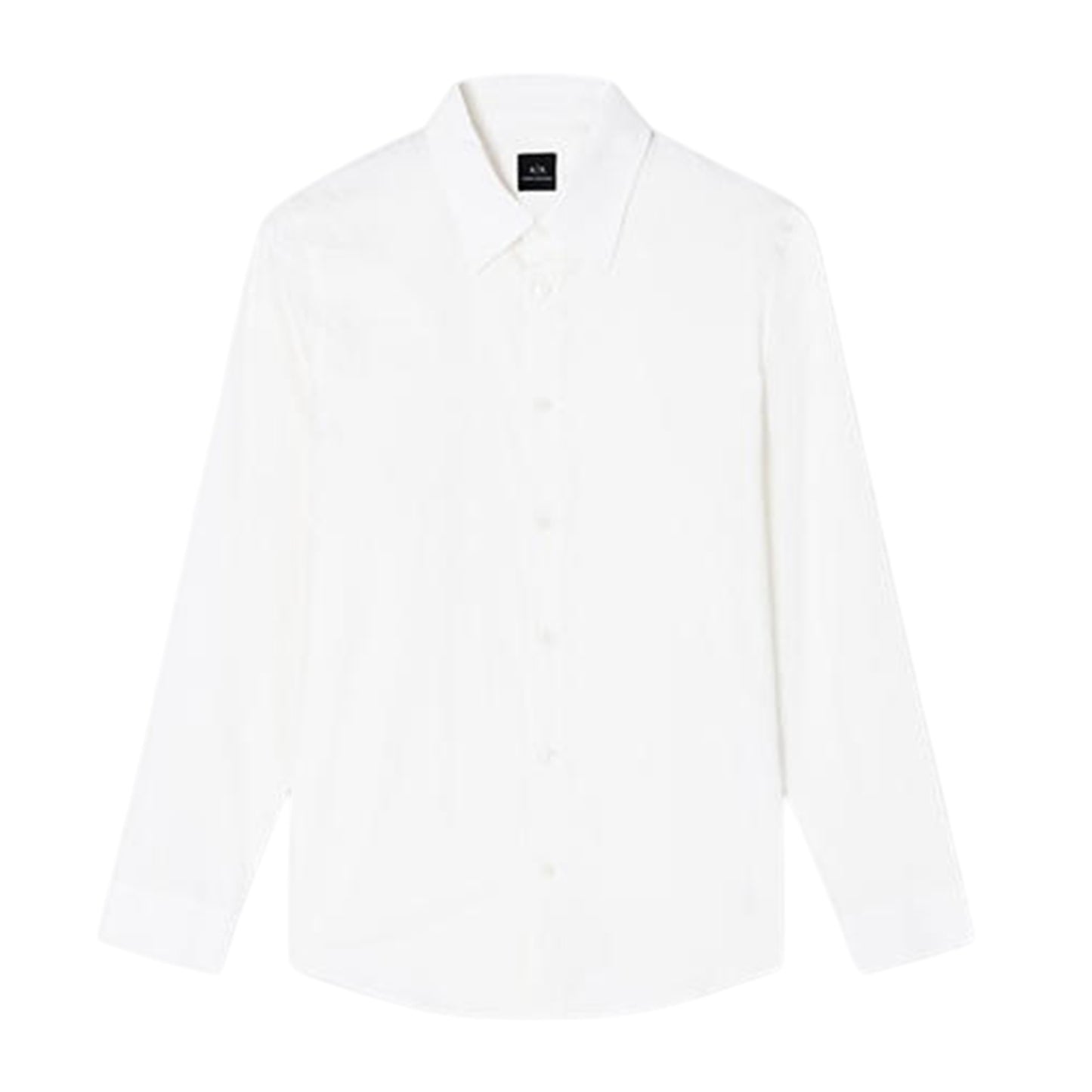 Off White - Front - Armani Exchange Mens Textured Point Collar Shirt