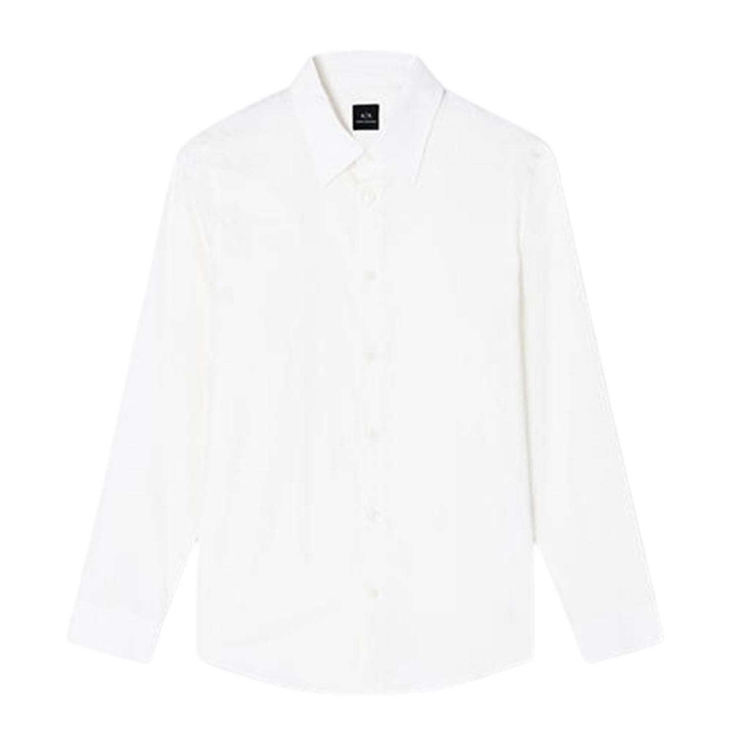 Off White - Front - Armani Exchange Mens Textured Point Collar Shirt