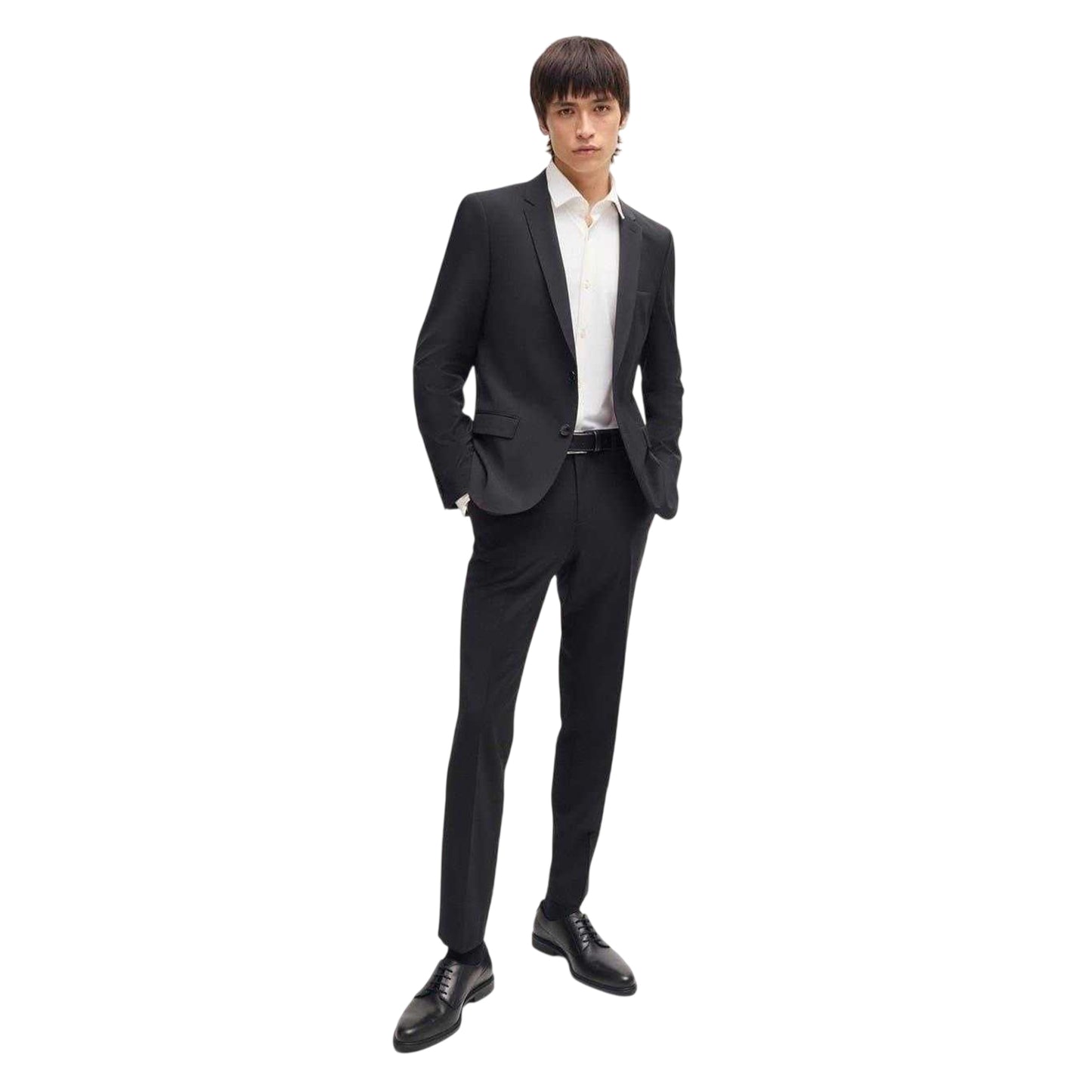 White - Side - Hugo Mens Slim Long-Sleeved Formal Shirt