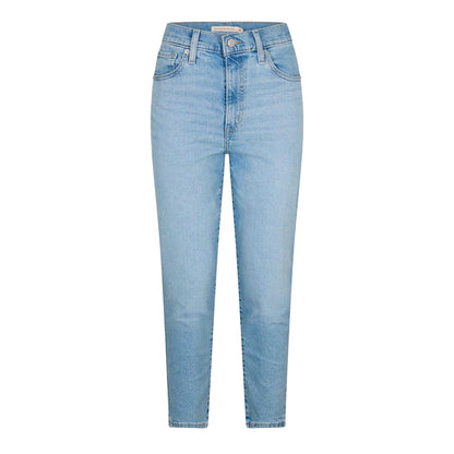 Blue - Front - Levis Womens-Ladies Straight Leg Mom Jeans