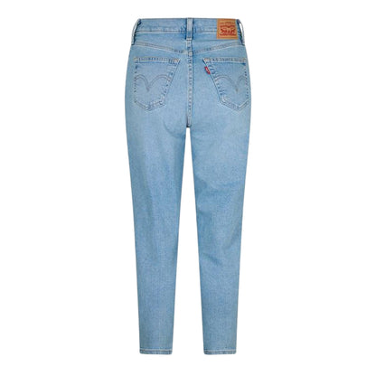 Blue - Back - Levis Womens-Ladies Straight Leg Mom Jeans