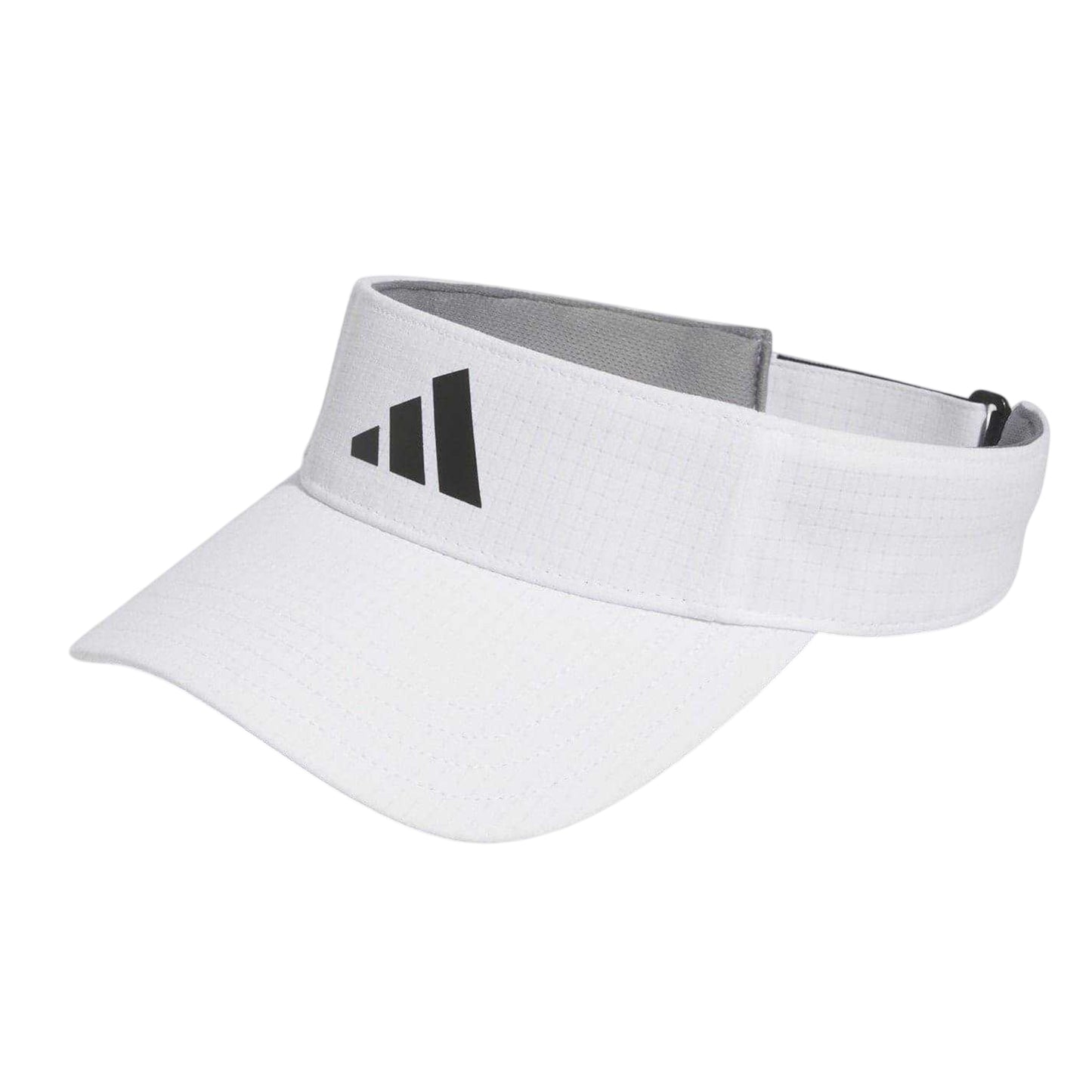 White - Front - Adidas Mens Grid Golf Visor