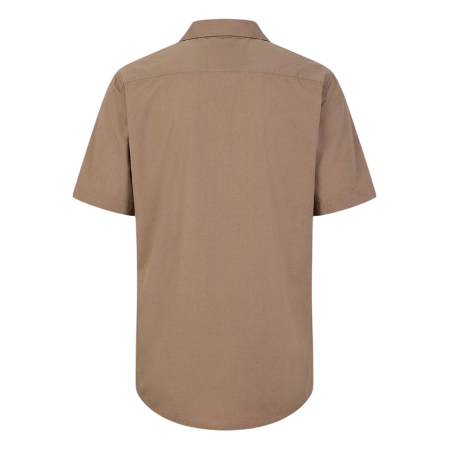 Medium Brown - Back - Hugo Mens Ellino 3D Logo Short-Sleeved Bowling Shirt