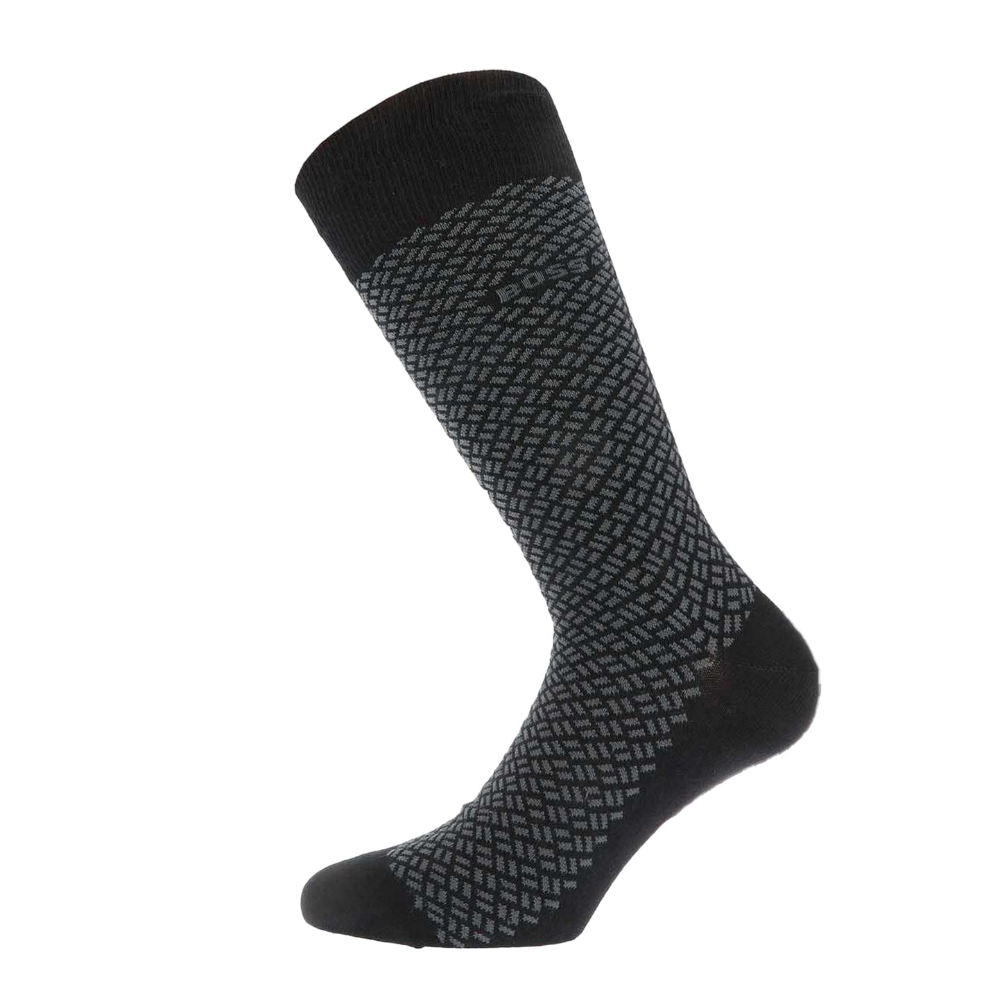 Black - Back - Boss Unisex Adult Cube Socks (Pack of 2)