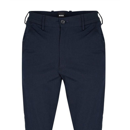 Dark Blue - Side - Boss Mens Kane Straight Leg Trousers