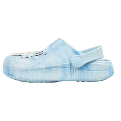 Blue - Side - Bluey Childrens-Kids Bluey & Bingo Tie Dye Clogs