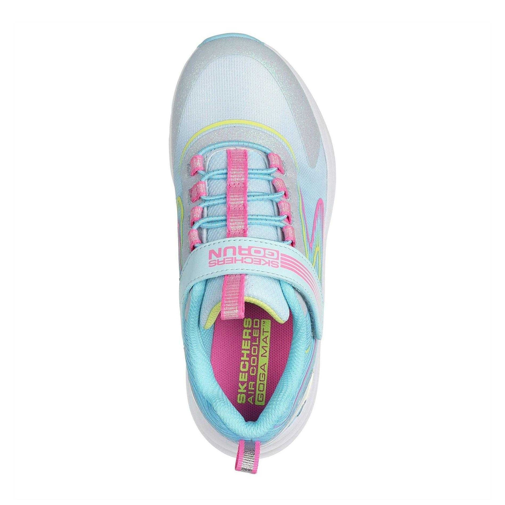 Blue-Multicoloured - Back - Skechers Childrens-Kids Go Run Flat Trainers