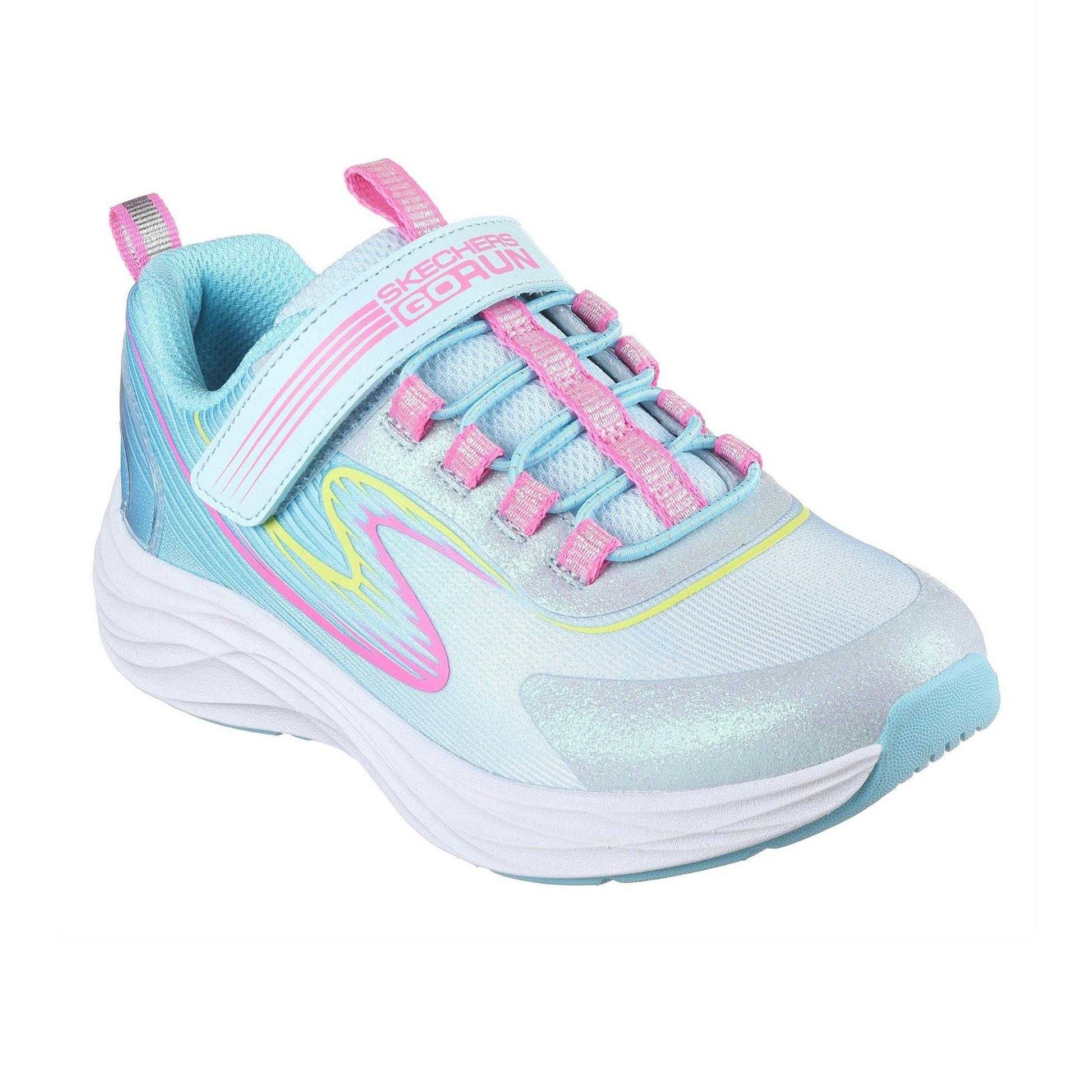 Blue-Multicoloured - Lifestyle - Skechers Childrens-Kids Go Run Flat Trainers