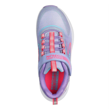 Lavender-Multicoloured - Side - Skechers Childrens-Kids Go Run Flat Trainers