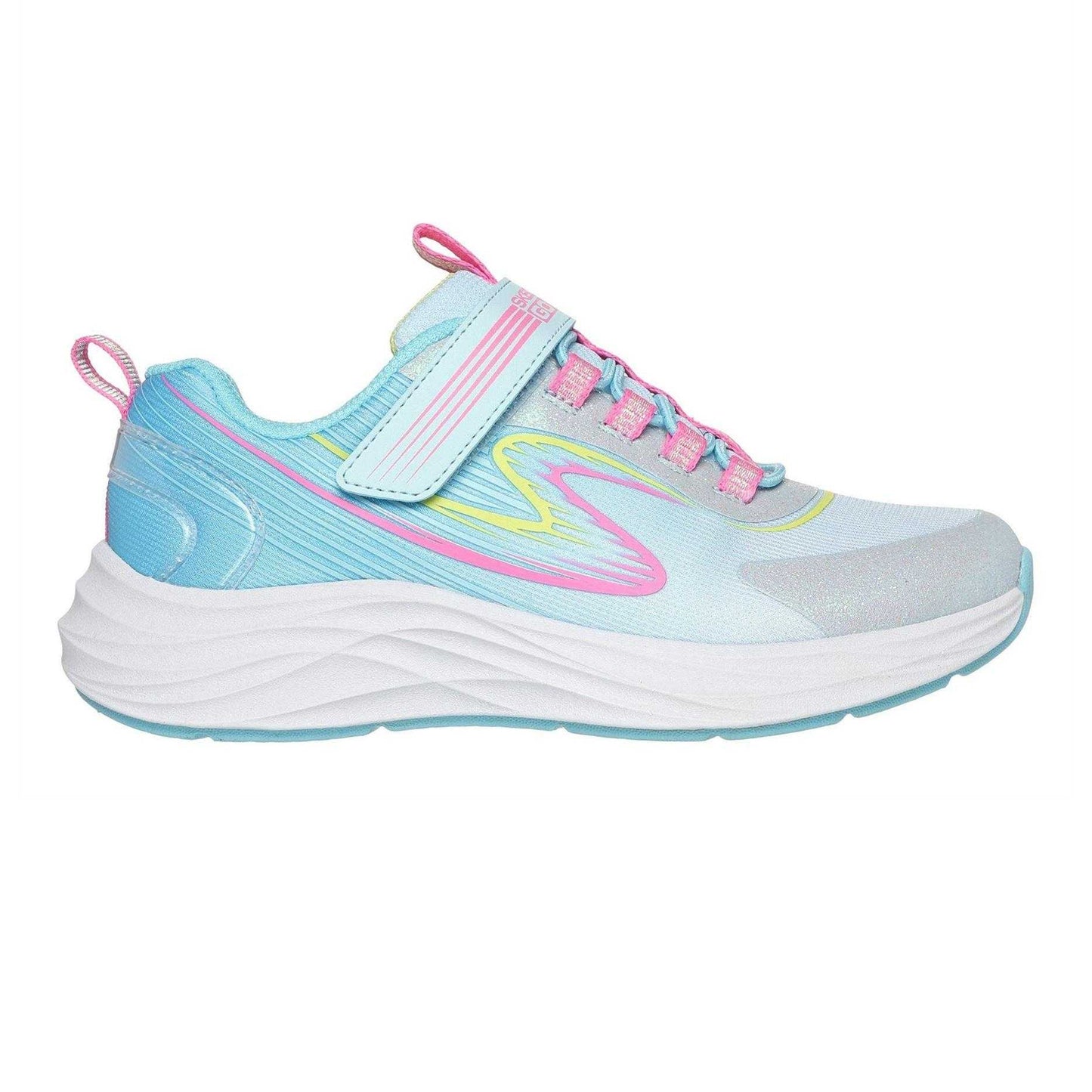 Blue-Multicoloured - Front - Skechers Childrens-Kids Go Run Flat Trainers